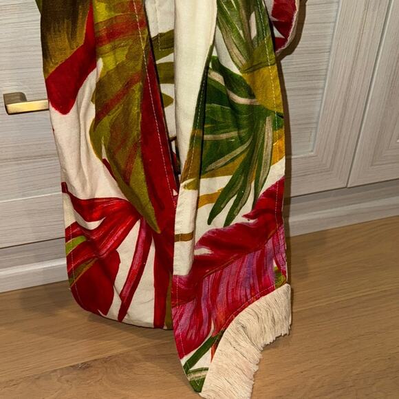 FARM RIO Spring Forest Long Sleeve Linen Blend Minidress In Multi XSmall - Picture 8 of 10